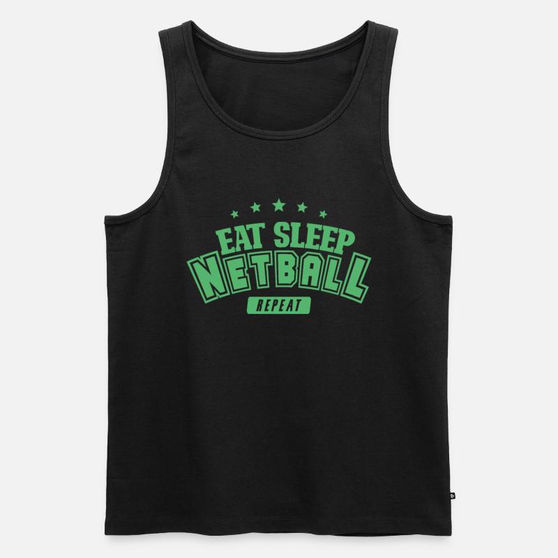 Netzball - Männer Premium Bio Tank Top - Schwarz