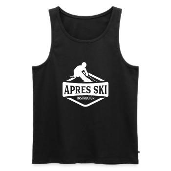 Fête Ski vacances Apres Ski Professeur ski moniteur skier - Débardeur bio Premium Homme - noir - Devant - Michal (187cm)
