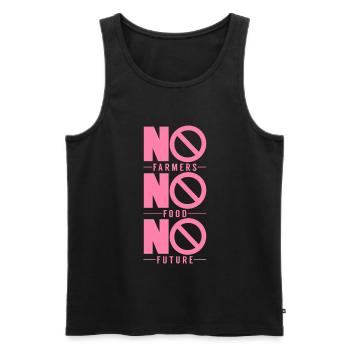 Demo Landwirtin Protest Bäuerin Bauernprotest - Männer Premium Bio Tank Top - Schwarz - Vorne - AI Model Male 178 light (178cm)