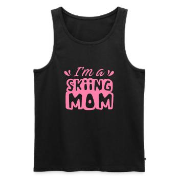 Skifahren Mama Skifahrer - Männer Premium Bio Tank Top - Schwarz - Vorne - AI Model Male 178 light (178cm)