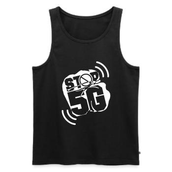 Strahlung 5G Gegner Anti 5G 5G Stoppen Technologie - Männer Premium Bio Tank Top - Schwarz - Vorne - AI Model Male 178 light (178cm)