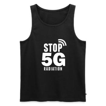 5G opponents anti radiation 5G - Men's Premium Organic Tank Top - black - Front - AI Model Male 178 light (178cm)