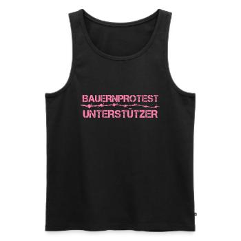 Team Bauernprotest Landwirt Bauerndemo Protest - Männer Premium Bio Tank Top - Schwarz - Vorne - AI Model Male 178 light (178cm)