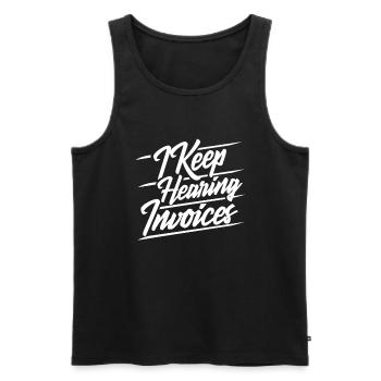 I hear accountant bills - Men's Premium Organic Tank Top - black - Front - AI Model Male 178 light (178cm)