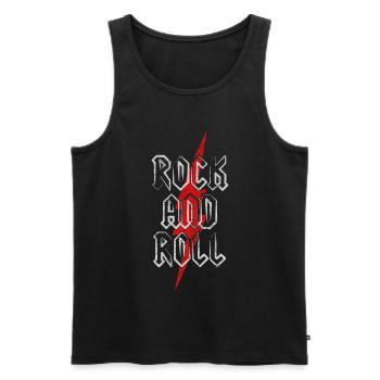 Rock And Roll Rock'N'Roll Heavy Metal Rocker - Männer Premium Bio Tank Top - Schwarz - Vorne - Michal (187cm)