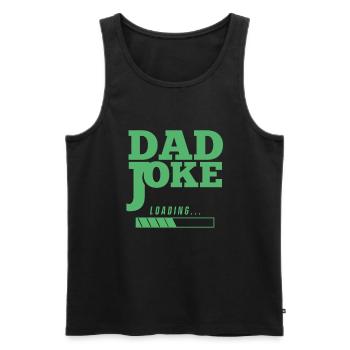 Papa Blague Drôle Papa Blague Père Blagues - Débardeur bio Premium Homme - noir - Devant - AI Model Male 178 light (178cm)