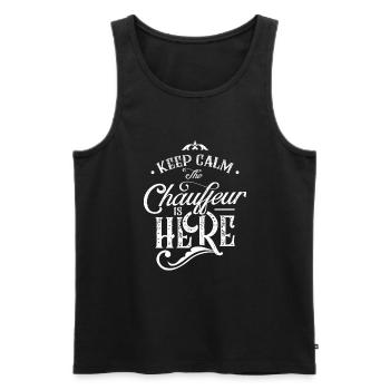 Driver chauffeur team car chauffeur - Men's Premium Organic Tank Top - black - Front - AI Model Male 178 light (178cm)