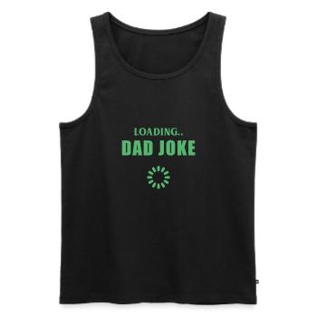 Dis papa blague papa blague papa blague papa drôle - Débardeur bio Premium Homme - noir - Devant - AI Model Male 178 light (178cm)
