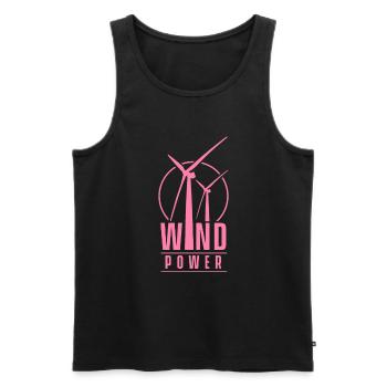 Windmühle - Männer Premium Bio Tank Top - Schwarz - Vorne - AI Model Male 178 light (178cm)