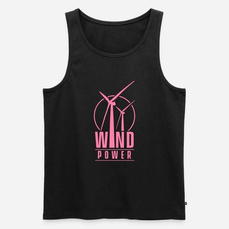 Windmühle - Männer Premium Bio Tank Top - Schwarz