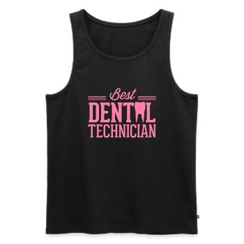 Dentiste dentaire technicienne dentaire - Débardeur bio Premium Homme - noir - Devant - AI Model Male 178 light (178cm)