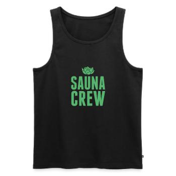 Sauna Mannschaft - Männer Premium Bio Tank Top - Schwarz - Vorne - AI Model Male 178 light (178cm)