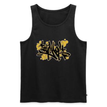 Graffiti hip hop - Débardeur bio Premium Homme - noir - Devant - AI Model Male 178 light (178cm)