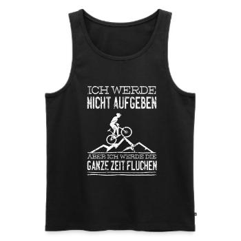 Lustiger Radfahrer Spruch Fahrrad Lustige Sprüche - Männer Premium Bio Tank Top - Schwarz - Vorne - Michal (187cm)