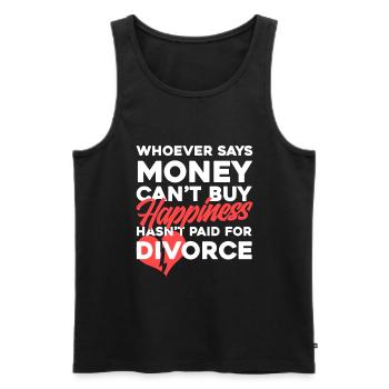 Mens Funny Recently Divorce graphique - Débardeur bio Premium Homme - noir - Devant - AI Model Male 178 light (178cm)