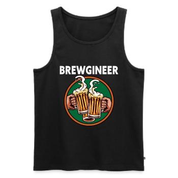 Brewgineer Homebrewing Craft Beer Brewmaster - Men's Premium Organic Tank Top - black - Front - AI Model Male 178 light (178cm)
