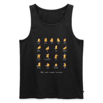 My cat yoga lesson Cats Yoga Class Cool Fun - Men's Premium Organic Tank Top - black - Front - Michal (187cm)