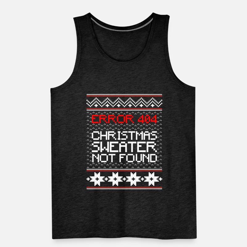 Error 404 Christmas Sweater Not Found Computer Men's Premium Organic Tank Top