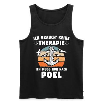 Poel Sprüche Ostsee Souvenir - Männer Premium Bio Tank Top - Schwarz - Vorne - AI Model Male 178 light (178cm)