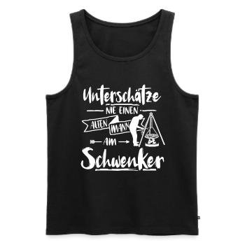 Saarländer Schwenken Saarland Schwenkgrill - Männer Premium Bio Tank Top - Schwarz - Vorne - AI Model Male 178 light (178cm)
