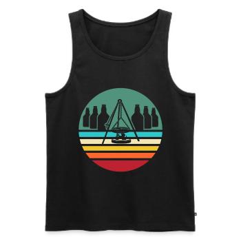 Schwenken Grillen Saarland Schwenkgrill Schwenker - Männer Premium Bio Tank Top - Schwarz - Vorne - AI Model Male 178 light (178cm)