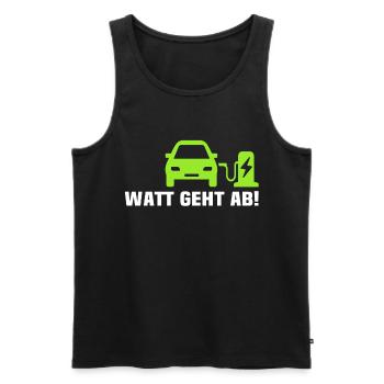 E-auto Elektroauto EAuto - Männer Premium Bio Tank Top - Schwarz - Vorne - Michal (187cm)