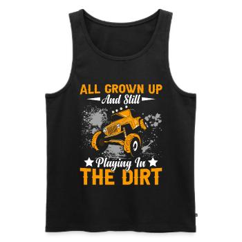 Playing In The Dirt Motocross Dirt Bike - Männer Premium Bio Tank Top - Schwarz - Vorne - Michal (187cm)