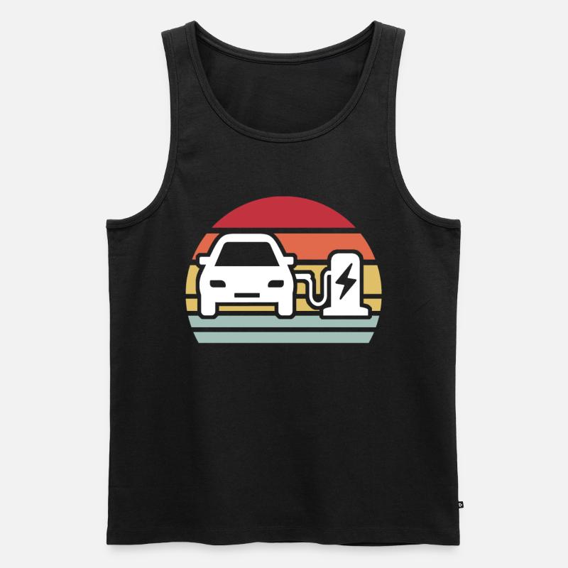 Eauto E-Auto Elektro Auto - Männer Premium Bio Tank Top - Schwarz