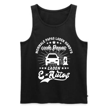Elektroauto Papa EAuto Papas E-Auto Vater - Männer Premium Bio Tank Top - Schwarz - Vorne - Michal (187cm)