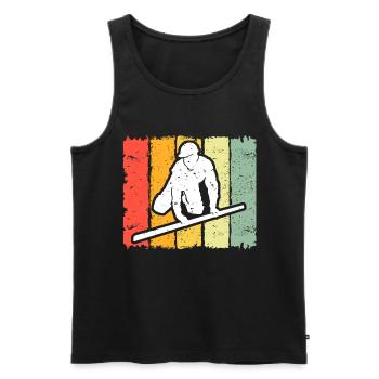 Estrichleger Beruf Bodenleger Bauarbeiter Estrich - Männer Premium Bio Tank Top - Schwarz - Vorne - AI Model Male 178 light (178cm)