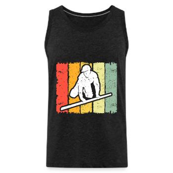 Estrichleger Beruf Bodenleger Bauarbeiter Estrich - Männer Premium Bio Tank Top - Anthrazit - Vorne - Alexander (188cm)