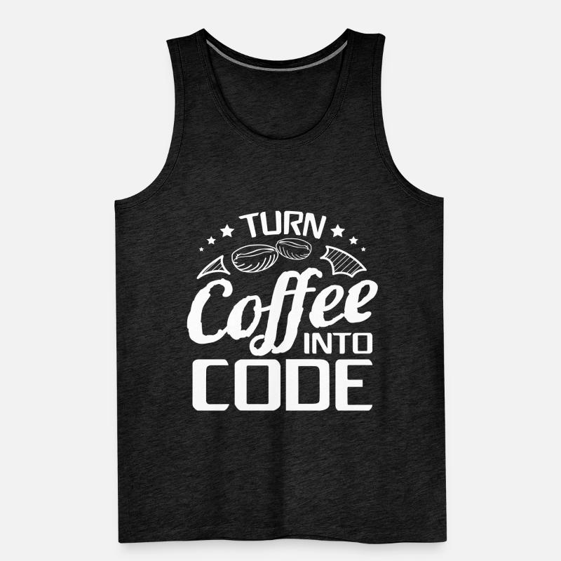 I Turn Coffee Into Code - Programmer Software Männer Premium Bio Tank Top