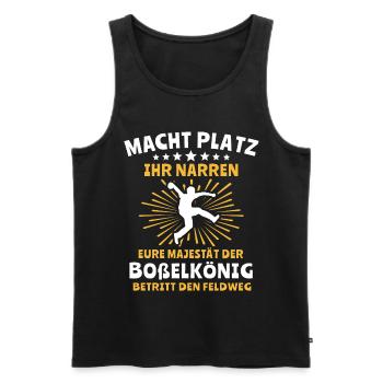 Bosseln Klootschiessen Majestät Boßeln Sprüche - Männer Premium Bio Tank Top - Schwarz - Vorne - Michal (187cm)
