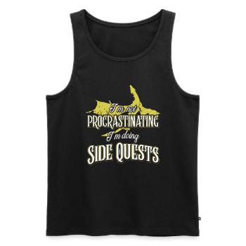 RPG Gamer Side Quest Drache Schwert Roleplay - Männer Premium Bio Tank Top - Schwarz - Vorne - AI Model Male 178 light (178cm)