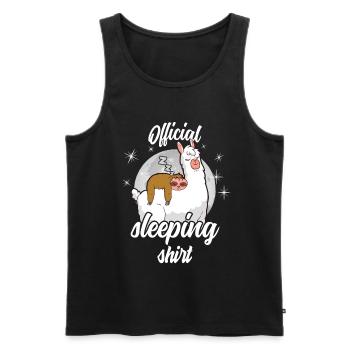 Chemise de couchage officielle Chemise de nuit Lama Sloth - Débardeur bio Premium Homme - noir - Devant - Michal (187cm)