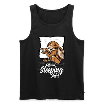 Official Sleeping Shirt Rabbit Rabbit Pajamas - Men's Premium Organic Tank Top - black - Front - Michal (187cm)