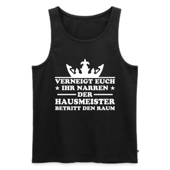 Hausmeister Lustiger Spruch Hausverwalter Geschenk - Männer Premium Bio Tank Top - Schwarz - Vorne - Michal (187cm)