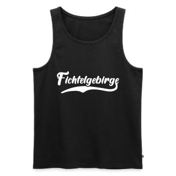 Fichtelgebirge Sprüche Fichtelgebirgler - Männer Premium Bio Tank Top - Schwarz - Vorne - Michal (187cm)