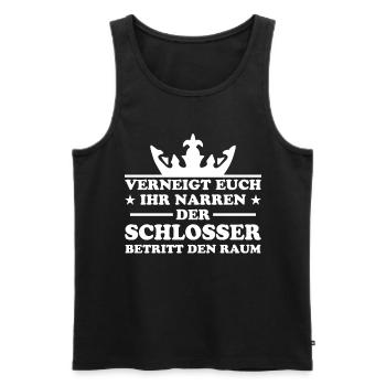 Schlosser Beruf Lustiger Spruch Schloss Geschenk - Männer Premium Bio Tank Top - Schwarz - Vorne - Michal (187cm)