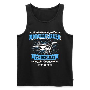 Modellflug RC Flugzeug Modellfliegen - Männer Premium Bio Tank Top - Schwarz - Vorne - AI Model Male 178 light (178cm)