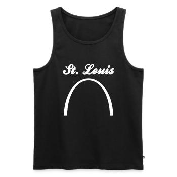 St Louis Gateway Arch Saint Louis USA - Männer Premium Bio Tank Top - Schwarz - Vorne - AI Model Male 178 light (178cm)