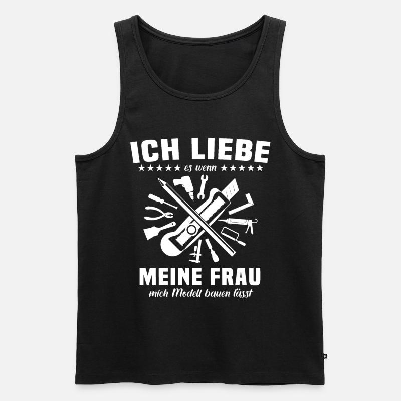 Modellbauer Sprüche Modellbau - Männer Premium Bio Tank Top - Schwarz