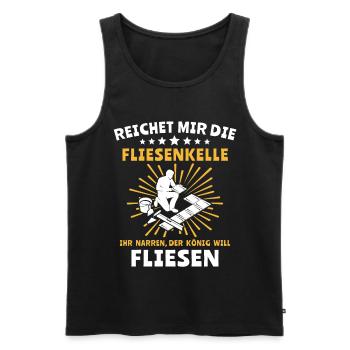 Fliesenleger Sprüche Fliesen - Männer Premium Bio Tank Top - Schwarz - Vorne - AI Model Male 178 light (178cm)