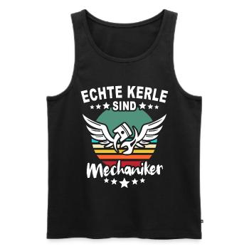 Mechaniker Automechaniker KFZ Mechaniker - Männer Premium Bio Tank Top - Schwarz - Vorne - Michal (187cm)
