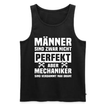 Mechaniker Industriemechaniker Männer Mechaniker - Männer Premium Bio Tank Top - Schwarz - Vorne - Michal (187cm)