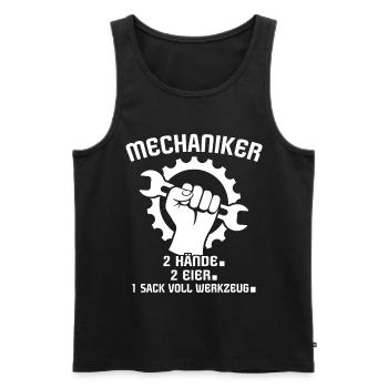 Mechaniker Industriemechaniker KFZ Mechaniker - Männer Premium Bio Tank Top - Schwarz - Vorne - Michal (187cm)