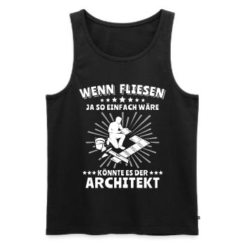 Fliesenleger Sprüche Fliesen Legen - Männer Premium Bio Tank Top - Schwarz - Vorne - Michal (187cm)