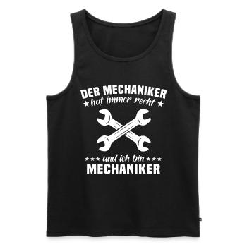 Mechaniker Industriemechaniker Mechanik - Männer Premium Bio Tank Top - Schwarz - Vorne - Michal (187cm)