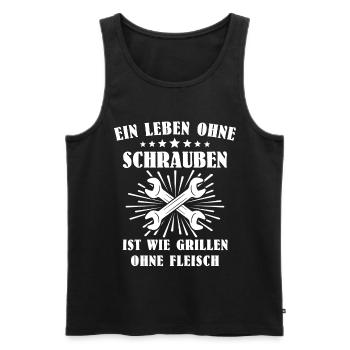 Schrauber Mechaniker Autoschrauber - Männer Premium Bio Tank Top - Schwarz - Vorne - AI Model Male 178 light (178cm)