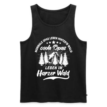 Harzer Opa Harz Grossvater - Männer Premium Bio Tank Top - Schwarz - Vorne - Michal (187cm)